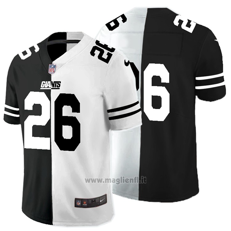 Maglia NFL Limited New York Giants Barkley Black White Split